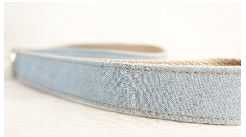 JMT-510218 Medium to Large Dog Traction Collar and Rope Set in Light Blue and Yellow