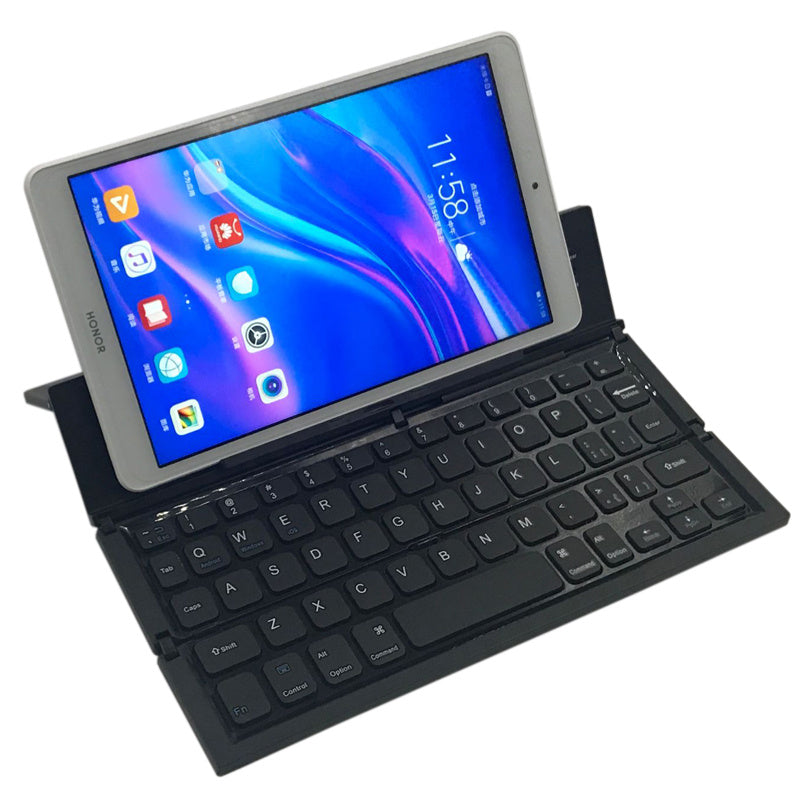 JMT-510346 Ultra-Thin Mini Folding Bluetooth Keyboard for Tablets and Smartphones - Waterproof, Multi-Function Design