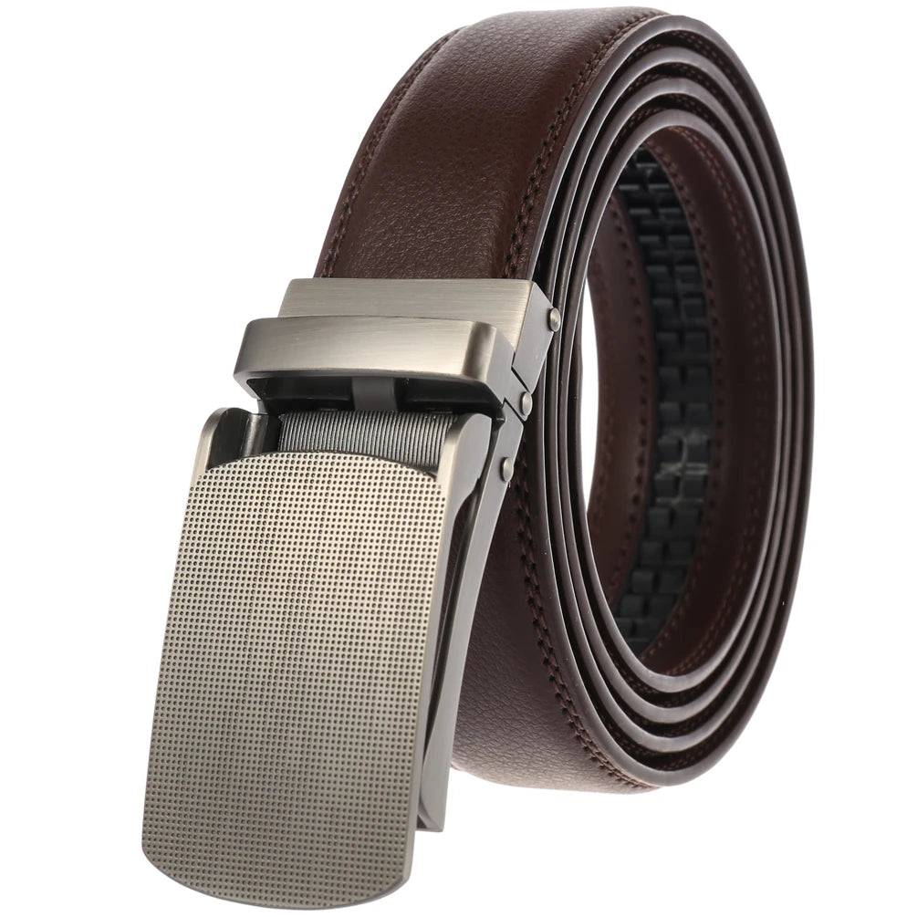 JMT-510474 Men's Fashionable 3.0CM Wide Ratchet Buckle Belt - Adjustable and Versatile Design