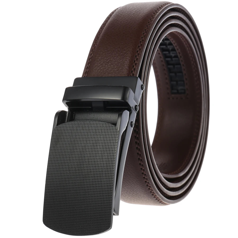 JMT-510474 Men's Fashionable 3.0CM Wide Ratchet Buckle Belt - Adjustable and Versatile Design