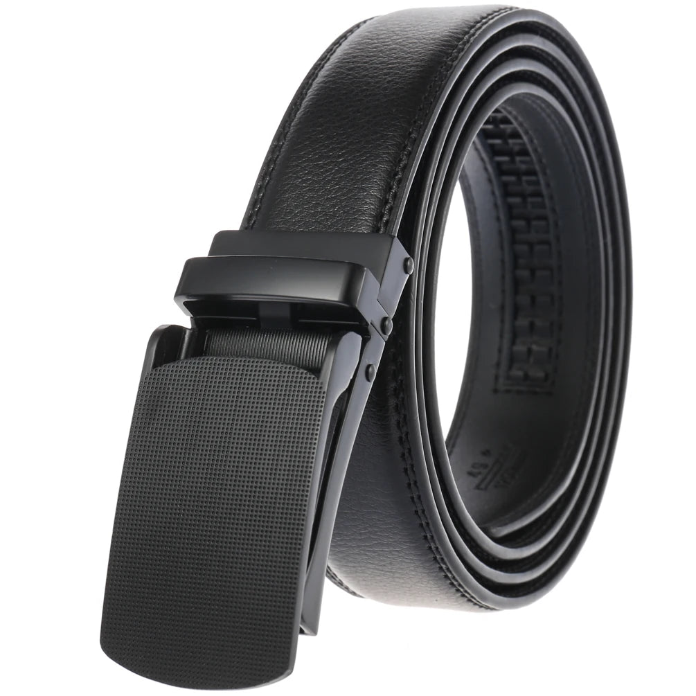 JMT-510474 Men's Fashionable 3.0CM Wide Ratchet Buckle Belt - Adjustable and Versatile Design