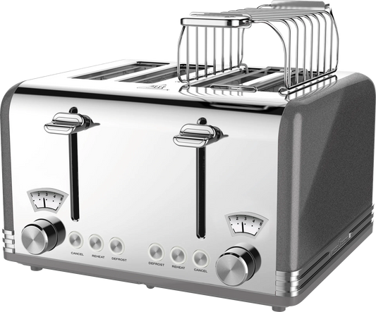 JMT-510538 4-Slice Automatic Pop-Up Toaster with Electroplated Design for Home Use