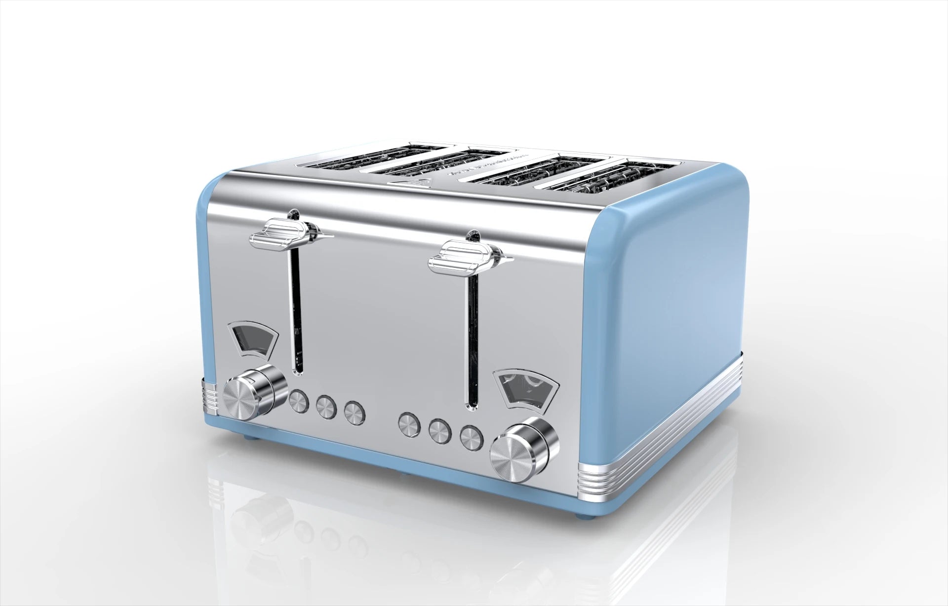 JMT-510538 4-Slice Automatic Pop-Up Toaster with Electroplated Design for Home Use