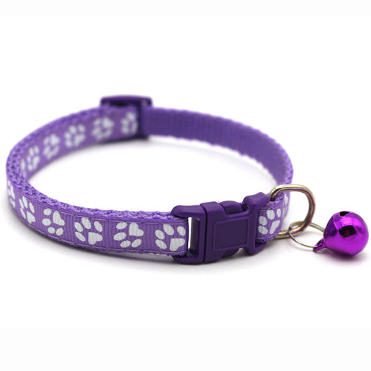 JMT-510538 Sapphire Blue and Colorful Cat and Dog Collars with Bells and Name Pendants