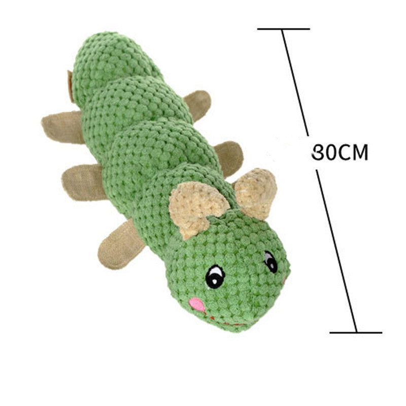 JMT-510858 Lying Lion Plush Sound Toy for Dogs and Cats - 28CM Pineapple Wool Fun