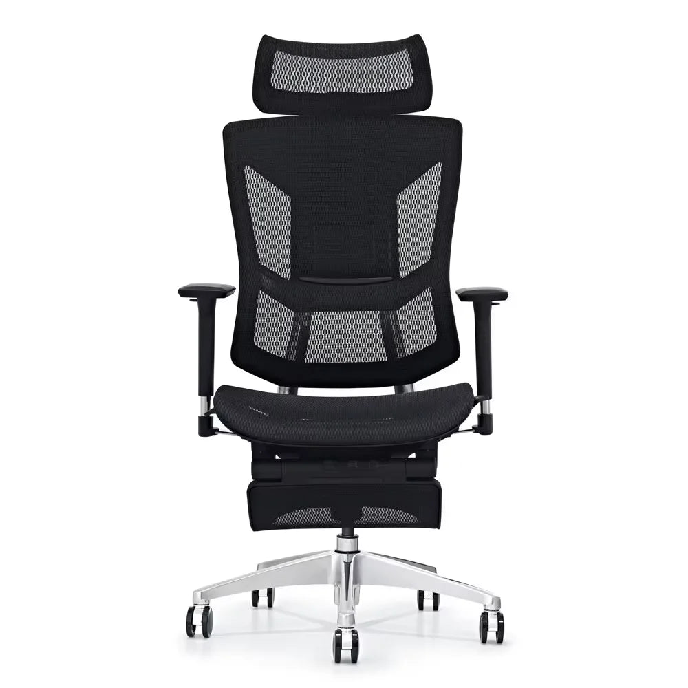 JMT-511178 Contemporary Black Fabric Reclining Office Chair with Adjustable Headrest for Ergonomic Comfort