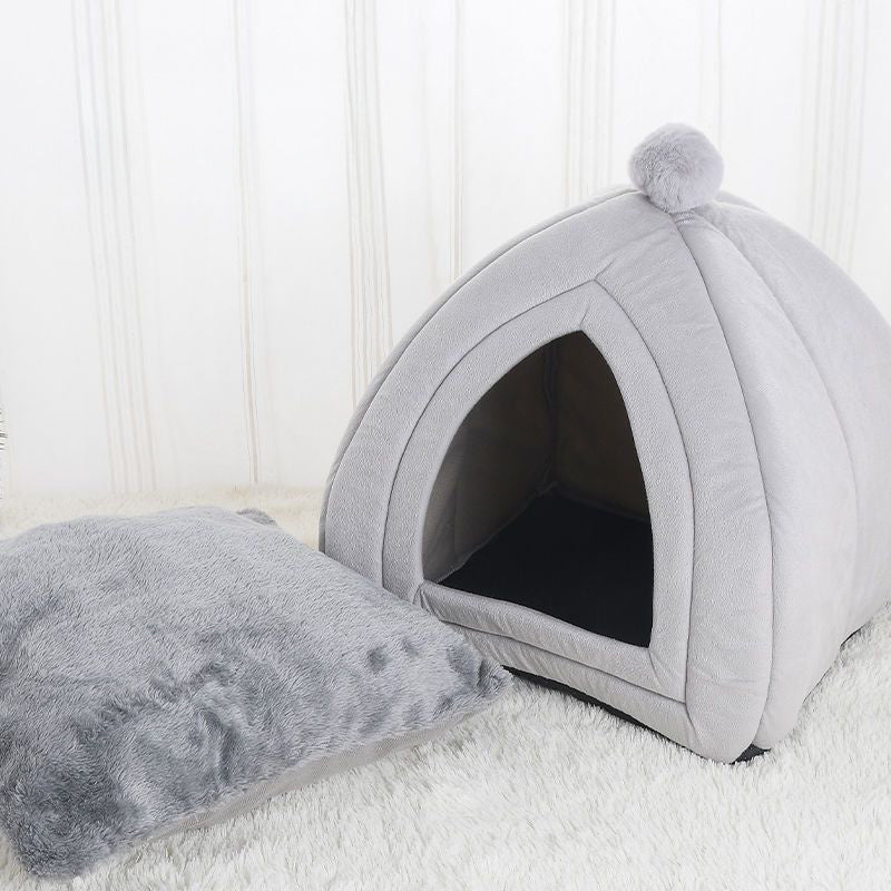 JMT-511178 Cozy Washable Cat Bed & Dog Tent with Soft Cushion for Small Pets - Multiple Sizes Available