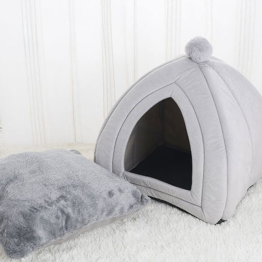 JMT-511178 Cozy Washable Cat Bed & Dog Tent with Soft Cushion for Small Pets - Multiple Sizes Available