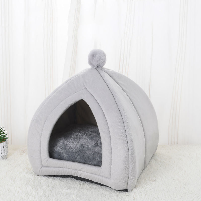 JMT-511178 Cozy Washable Cat Bed & Dog Tent with Soft Cushion for Small Pets - Multiple Sizes Available