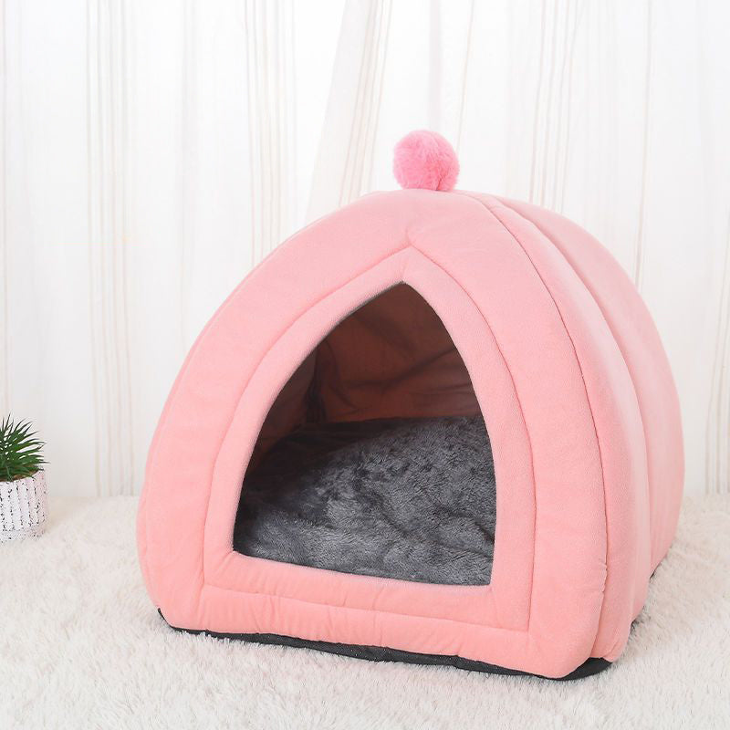 JMT-511178 Cozy Washable Cat Bed & Dog Tent with Soft Cushion for Small Pets - Multiple Sizes Available