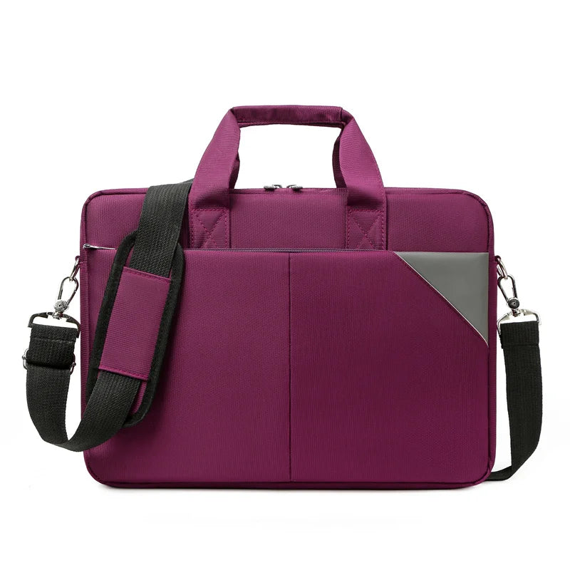 JMT-511690 Large Capacity Portable Laptop Tote Bag for 15.6-Inch and 14-Inch Computers - Sleek Black Briefcase Design