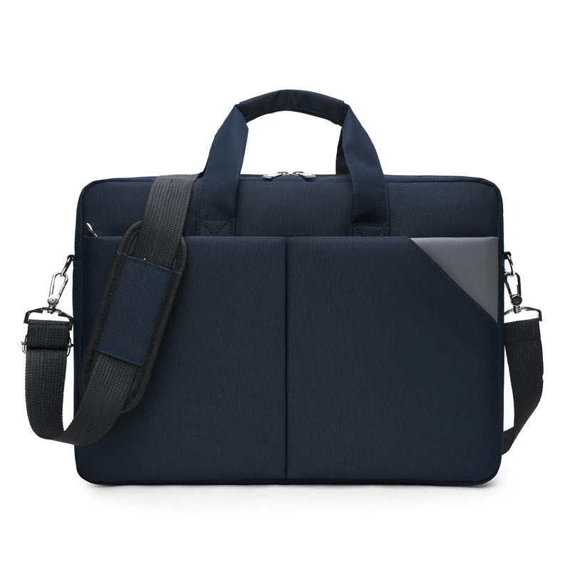 JMT-511690 Large Capacity Portable Laptop Tote Bag for 15.6-Inch and 14-Inch Computers - Sleek Black Briefcase Design