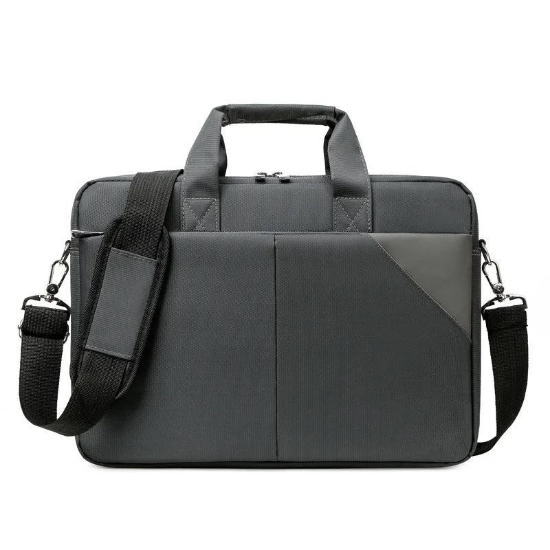 JMT-511690 Large Capacity Portable Laptop Tote Bag for 15.6-Inch and 14-Inch Computers - Sleek Black Briefcase Design
