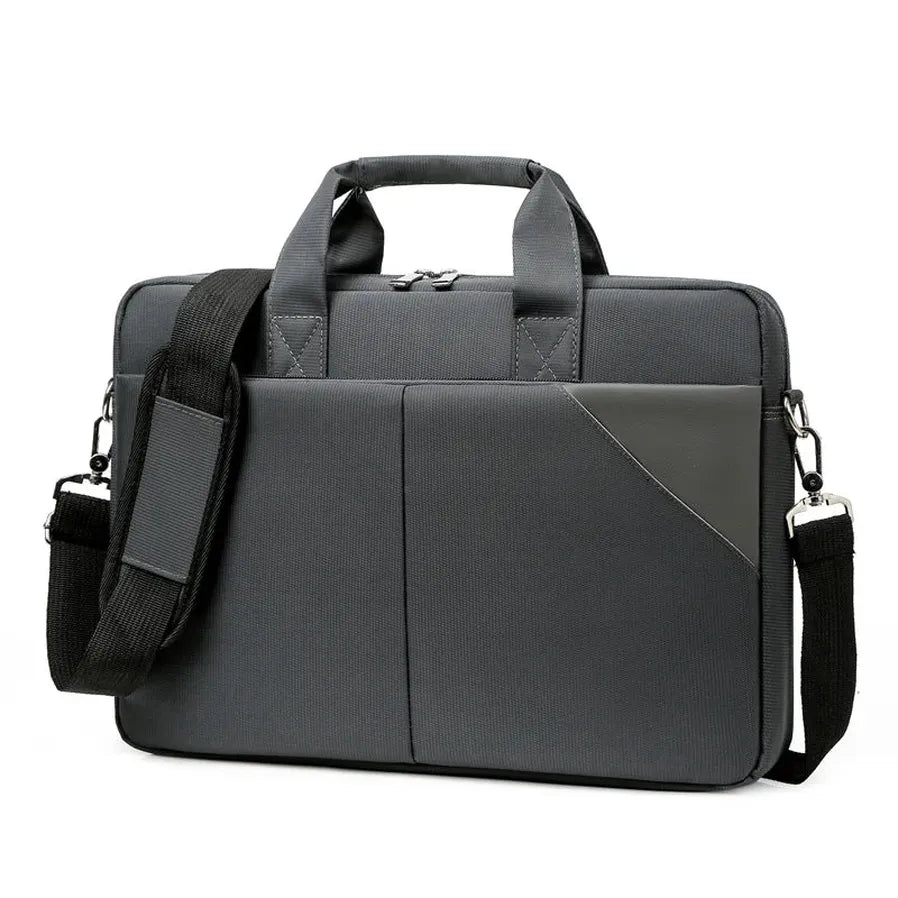 JMT-511690 Large Capacity Portable Laptop Tote Bag for 15.6-Inch and 14-Inch Computers - Sleek Black Briefcase Design