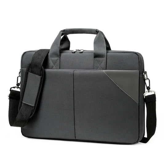 JMT-511690 Large Capacity Portable Laptop Tote Bag for 15.6-Inch and 14-Inch Computers - Sleek Black Briefcase Design