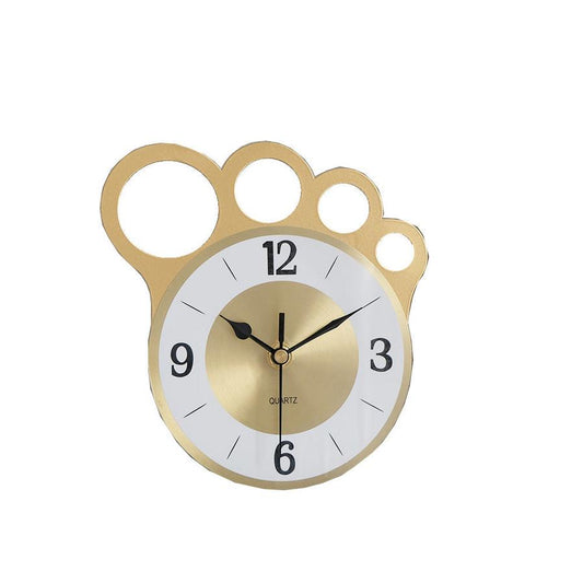 JMT-512202 Modern Nordic Design 6-Inch Iron Desk Clock in Gold with Cartoon Shape