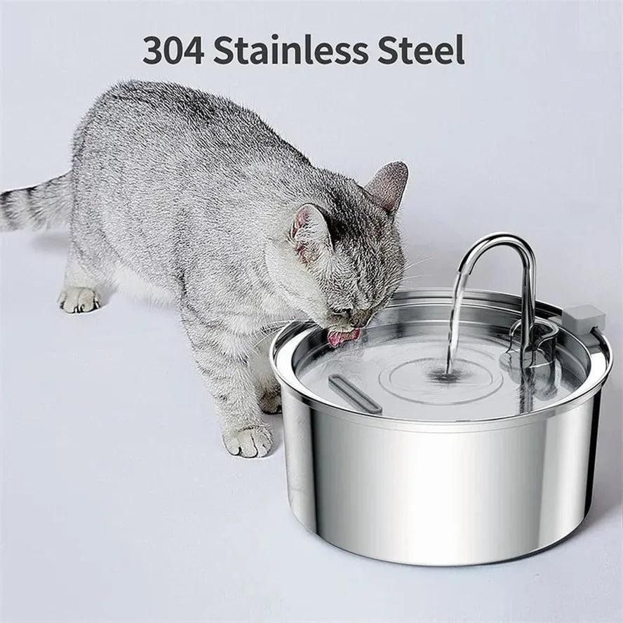 JMT-512394 Stainless Steel 3.2L Pet Water Fountain for Cats and Small Dogs