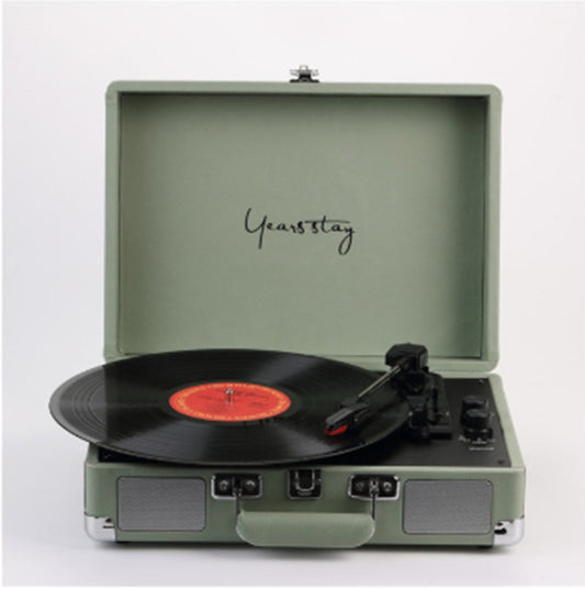 JMT-512522 Bluetooth Leather Case Phonograph Turntable for Vinyl and Film Records in Multiple Colors