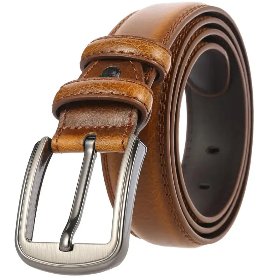 JMT-512778 Luxury Leather Belts for Men - Adjustable Strap with Classic Design