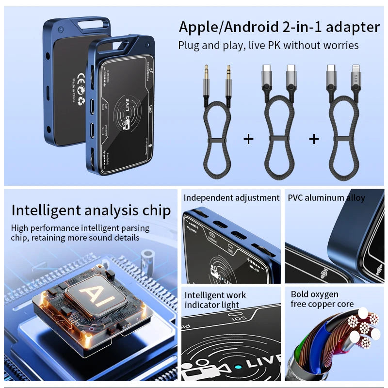 JMT-512842 3D Stereo Live Streaming Converter for iPhone and Android with Charging Capability
