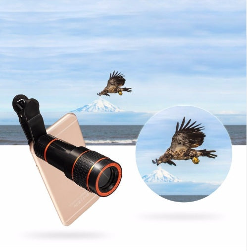 JMT-513034 12X Universal Telephoto Mobile Lens with Wide Angle, Macro, and Fisheye Features