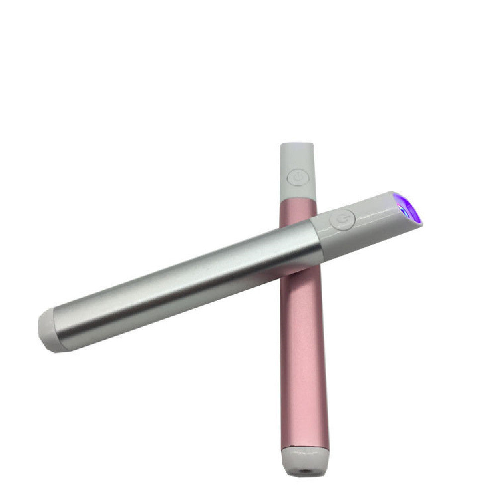 JMT-513162 Blue Light Acne Treatment Pen - Silver and Pink, Compact Design for Effective Acne Removal