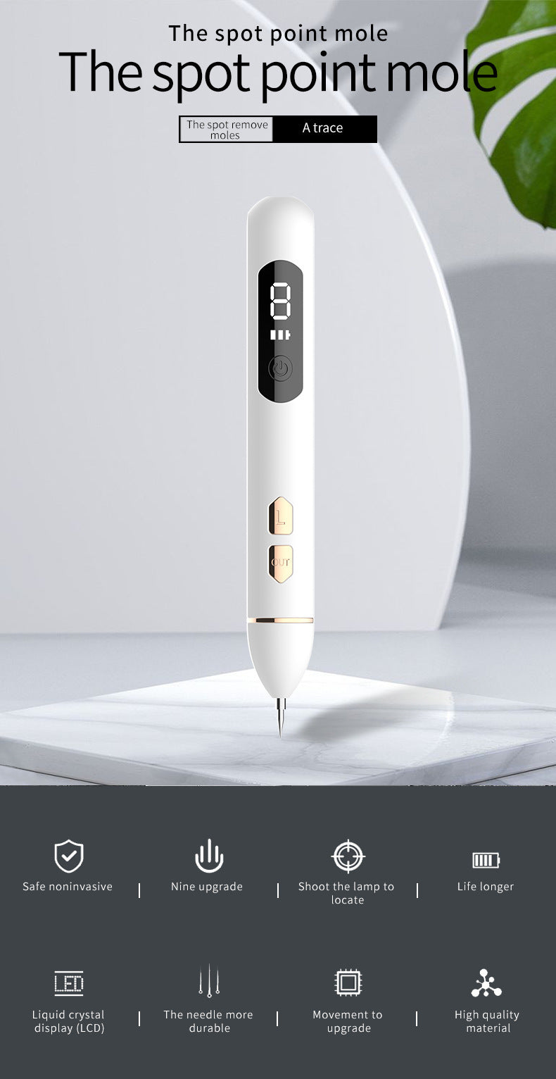 JMT-513418 LCD Nevus Pen - Dual-Use Freckle Removal Device with 5 Power Settings