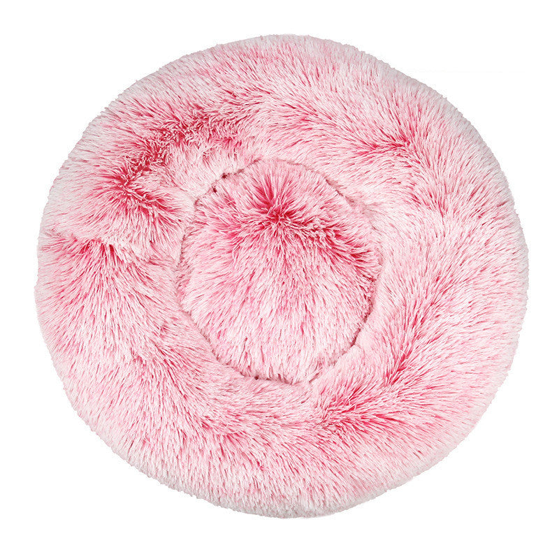 JMT-513482 Cozy Tie-Dye Plush Cat Nest for Winter Comfort - Available in Multiple Sizes
