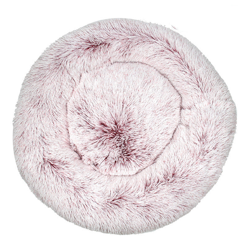 JMT-513482 Cozy Tie-Dye Plush Cat Nest for Winter Comfort - Available in Multiple Sizes
