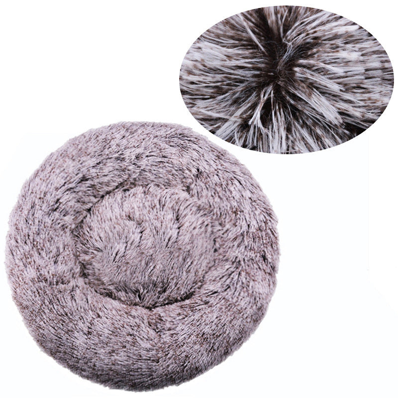 JMT-513482 Cozy Tie-Dye Plush Cat Nest for Winter Comfort - Available in Multiple Sizes