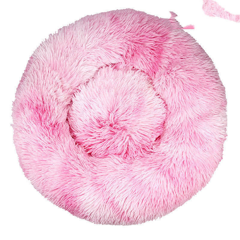 JMT-513482 Cozy Tie-Dye Plush Cat Nest for Winter Comfort - Available in Multiple Sizes