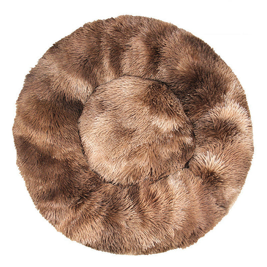 JMT-513482 Cozy Tie-Dye Plush Cat Nest for Winter Comfort - Available in Multiple Sizes