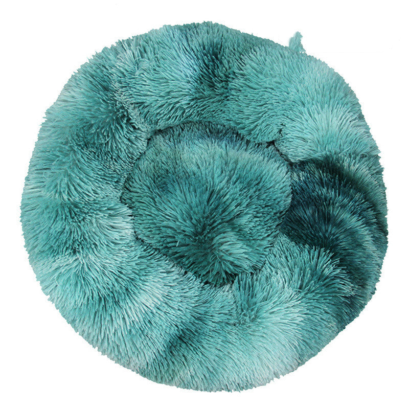 JMT-513482 Cozy Tie-Dye Plush Cat Nest for Winter Comfort - Available in Multiple Sizes