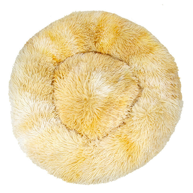 JMT-513482 Cozy Tie-Dye Plush Cat Nest for Winter Comfort - Available in Multiple Sizes