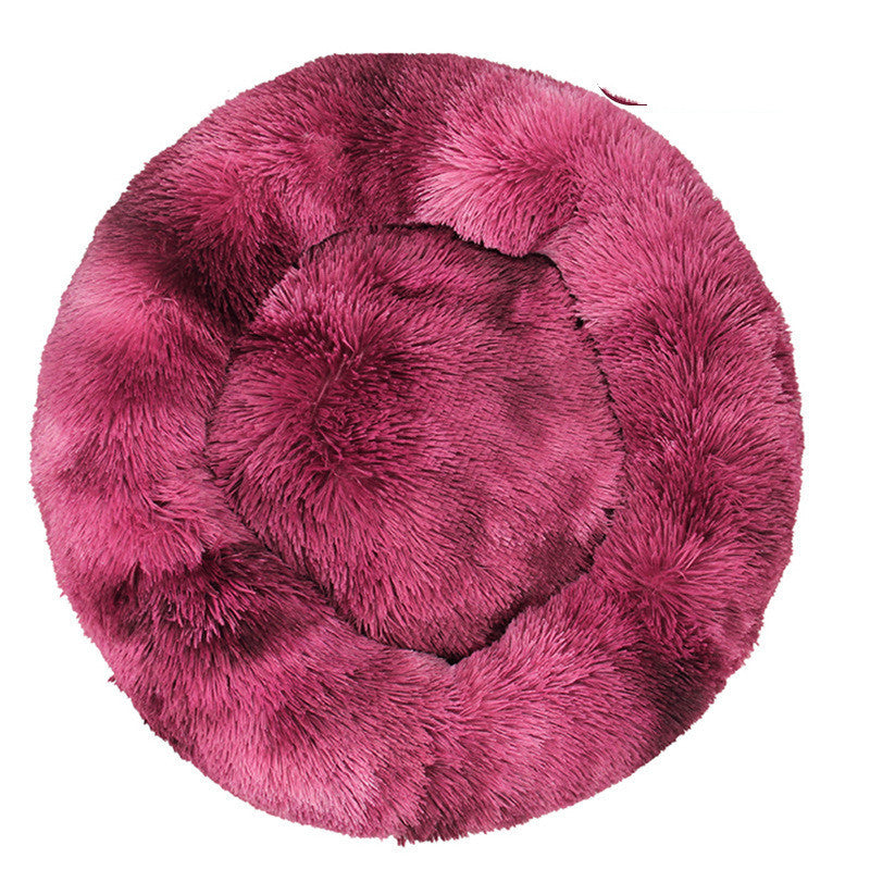 JMT-513482 Cozy Tie-Dye Plush Cat Nest for Winter Comfort - Available in Multiple Sizes