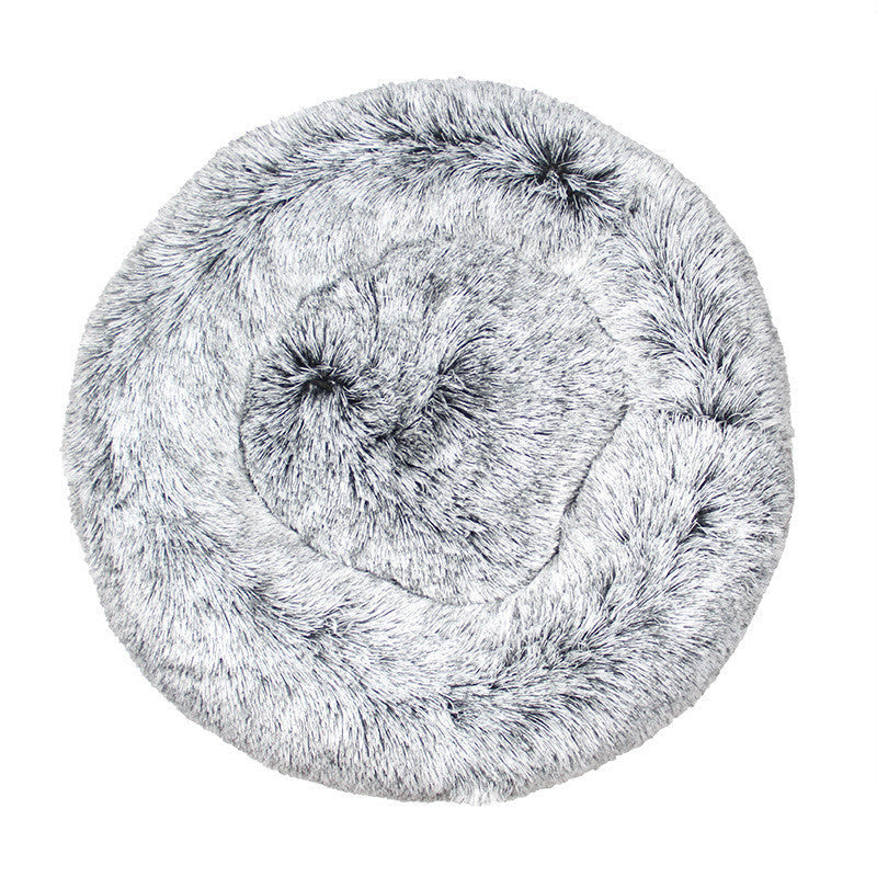JMT-513482 Cozy Tie-Dye Plush Cat Nest for Winter Comfort - Available in Multiple Sizes