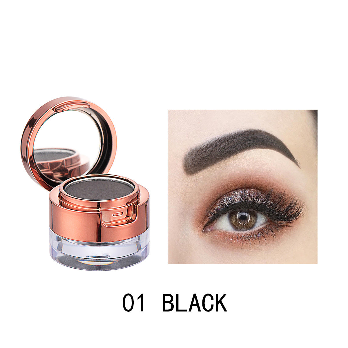 JMT-513610 Double Layer Waterproof Eyebrow Powder Set - 6 Multicolor Options for Perfect Modification