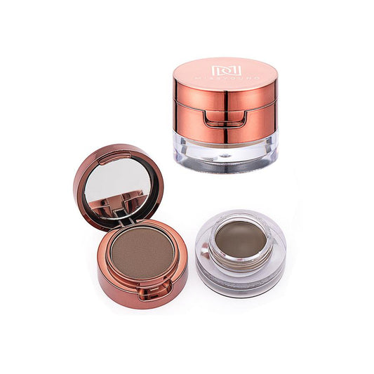 JMT-513610 Double Layer Waterproof Eyebrow Powder Set - 6 Multicolor Options for Perfect Modification