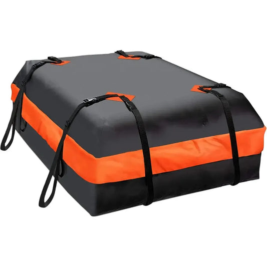 JMT-513802 Waterproof Rooftop Cargo Carrier Bag - 15 Cubic Feet Capacity for All Cars, With or Without Roof Rack