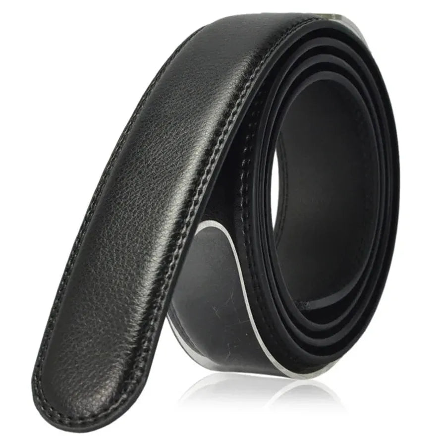 JMT-513930 Men's Two-Layer Leather Belt with Automatic Buckle, Model LY35-118