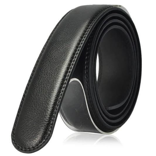 JMT-513930 Men's Two-Layer Leather Belt with Automatic Buckle, Model LY35-118
