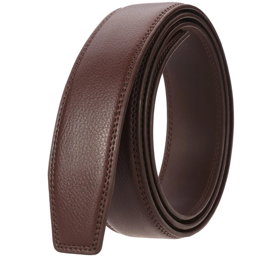 JMT-513930 Men's Two-Layer Leather Belt with Automatic Buckle, Model LY35-118