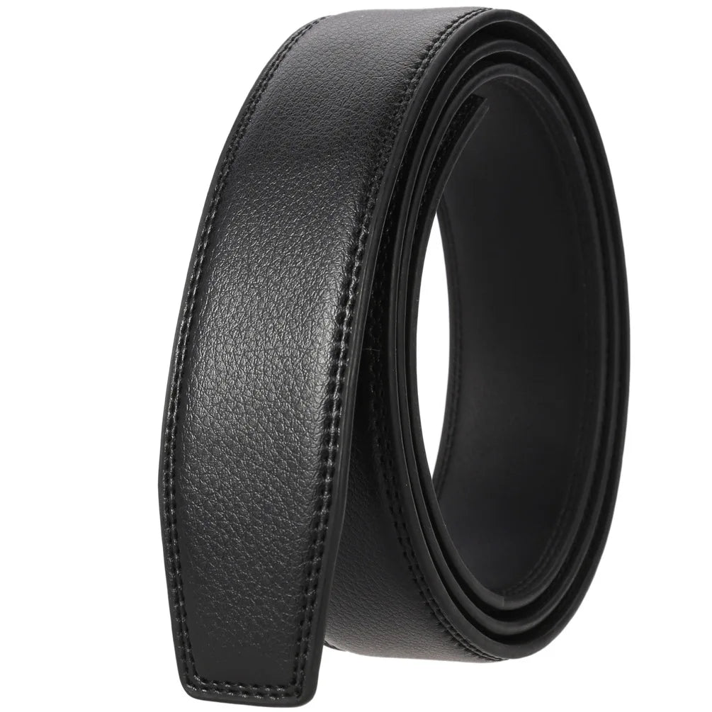 JMT-513930 Men's Two-Layer Leather Belt with Automatic Buckle, Model LY35-118