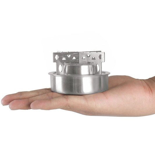 JMT-514058 Compact Outdoor Stainless Steel Alcohol Stove for Lightweight Camping and Hiking