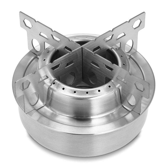 JMT-514058 Compact Outdoor Stainless Steel Alcohol Stove for Lightweight Camping and Hiking