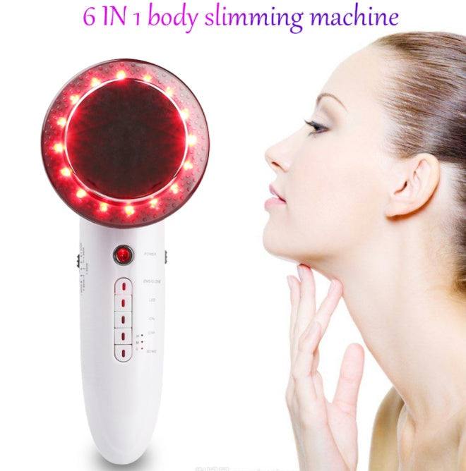 JMT-514314 6-in-1 Ultrasonic EMS LED Cavitation and Galvanic Therapy Device for Body Slimming and Skin Renewal