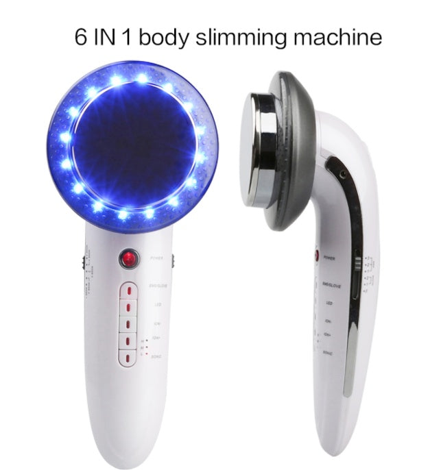 JMT-514314 6-in-1 Ultrasonic EMS LED Cavitation and Galvanic Therapy Device for Body Slimming and Skin Renewal
