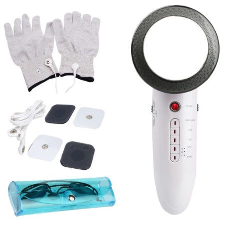 JMT-514314 6-in-1 Ultrasonic EMS LED Cavitation and Galvanic Therapy Device for Body Slimming and Skin Renewal