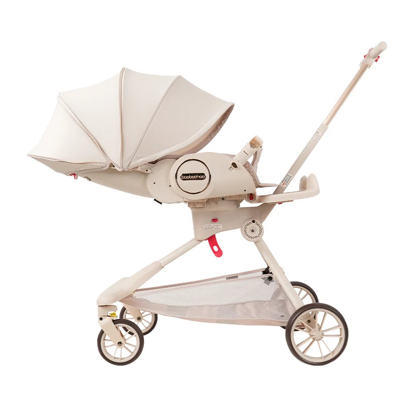 JMT-514314 Compact Travel Stroller with Reversible Handle and 360° Mobility for Newborns