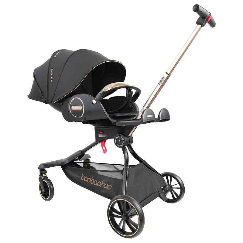 JMT-514314 Compact Travel Stroller with Reversible Handle and 360° Mobility for Newborns